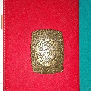 Retro Fused metal Peace Sign Belt Buckle